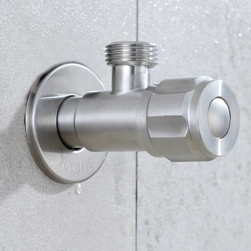 Válvula Triangular de Aço Inoxidável 304, Moderno Quarter Turn Angle Valve, Válvula de entrada de água, Sem chumbo