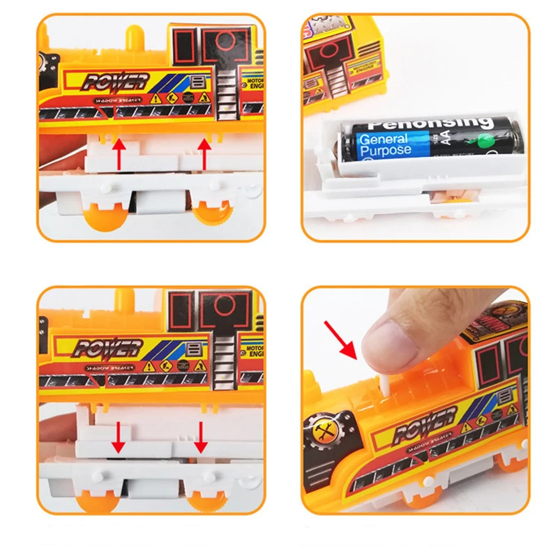 Splicing Railway Train Track DIY Electric Car Toys Set Children Racing Bend Rail Track Educational Building Block Train Toy Gift