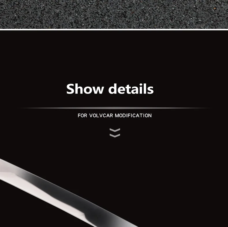 Chrom-Dekoration für Volvo XC60 2018 2019 2020 2021 Frontstoßstange Glanzstreifen Netz Frontlippe Antikollisions-Dekorationsaufkleber – Detail 3