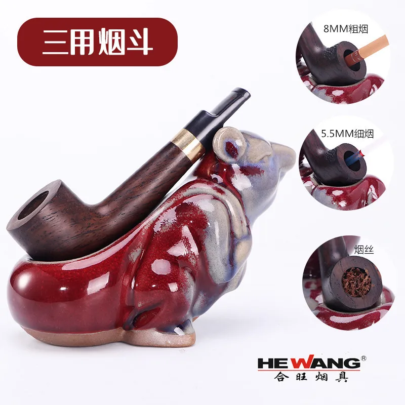 Portable Small Wooden Pipe Tobacco Smoking Pipes High Quality Men Gift