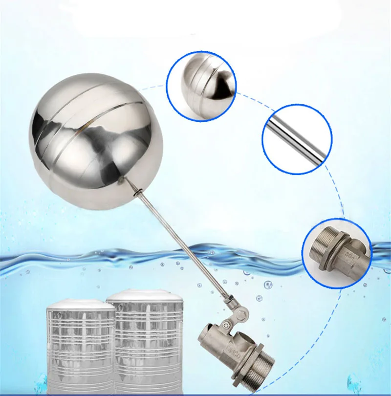 Imagem -04 - Válvula Flutuante de 11 1-1 Válvula Flutuante de Água Quente e Fria Válvula de Esfera Tanque de Controle de Fluxo de Aço Inoxidável