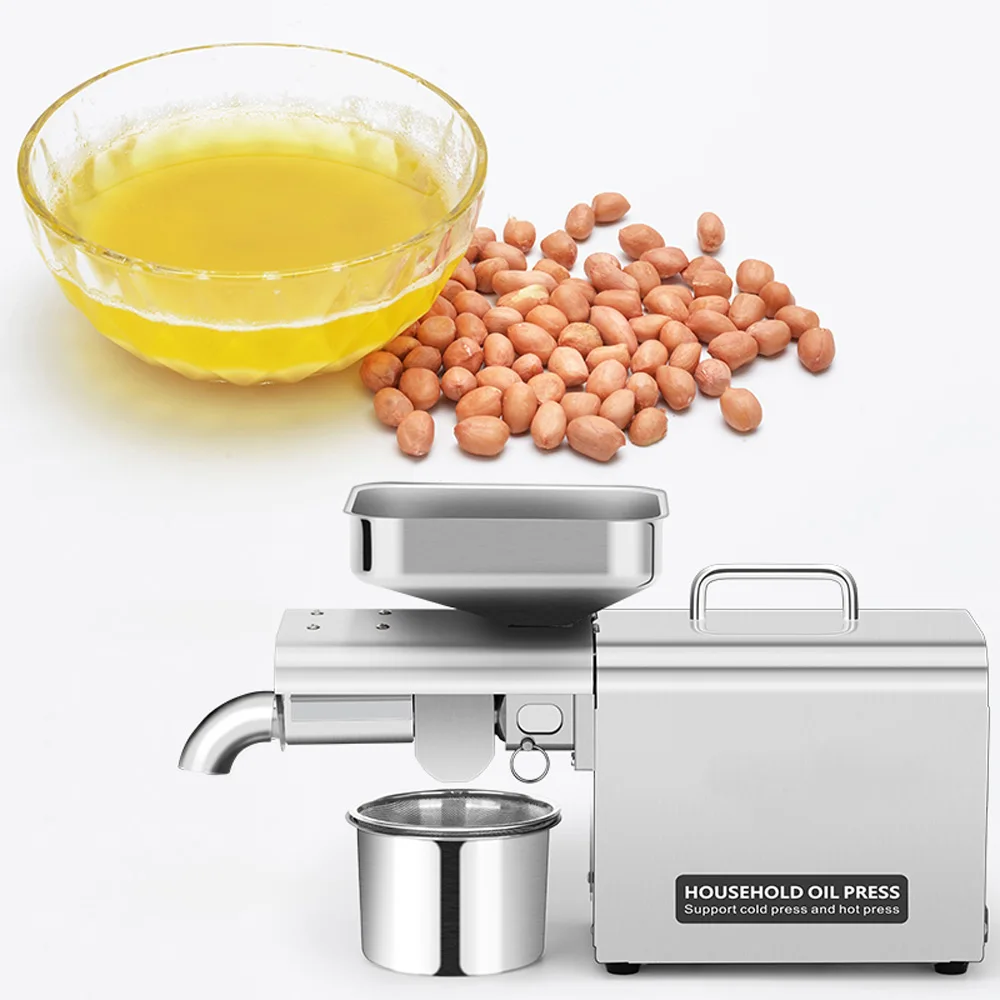스테인레스 스틸 오일 프레스 자동 튀김 없음 소형 상업용 지능형 냉온 오일 프레스