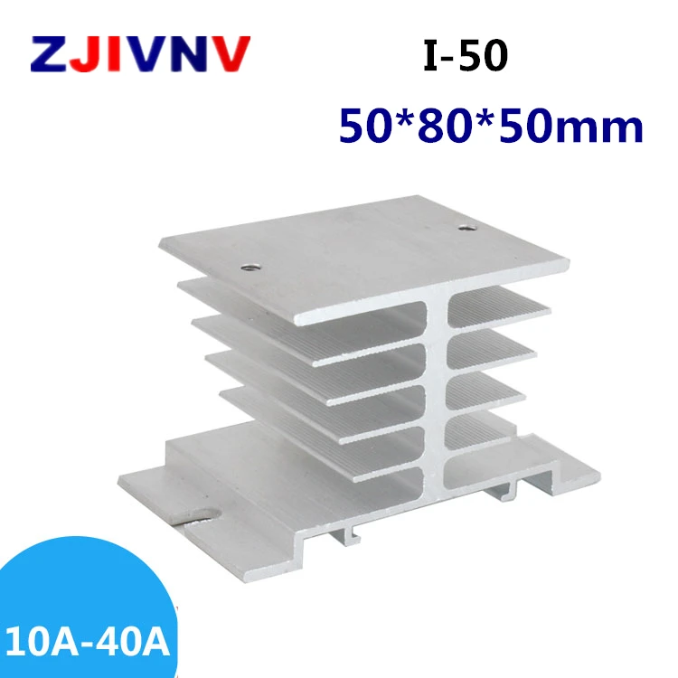 Aluminum Heat Sink For single phase industrial/Solid State Relay SSR  Heat Dissipation 50*100*95mm  60A, I-50-2