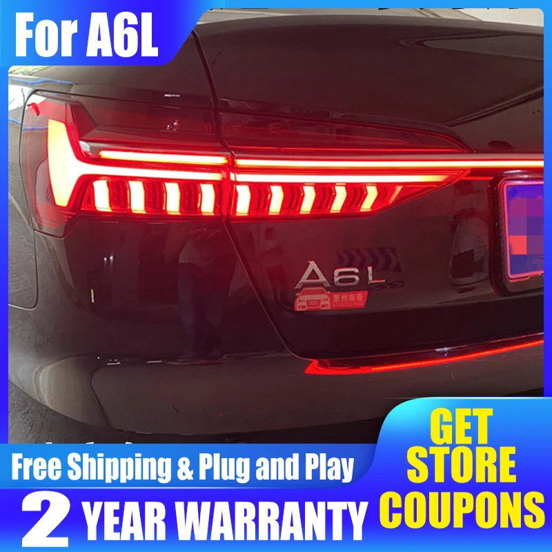 Tail Lamps For Audi A6 A6L C8 LED Taillight 2019-2021 LED DRL Running  LED Dynamic Turn Signal Light LED Brake Light Assembly