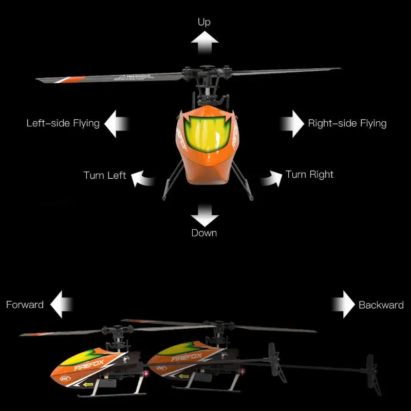 Single-Rotor Flybarless RC Helicopter 4CH 6-Axis Electronic Gyroscope Altitude Hold Aerobatic Flight Radio Control Helicopter