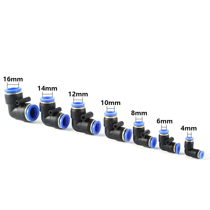 Pneumatic Fitting 4/6/8/10/12MM Pipe Connector Tube Air Quick Fittings Water Push In Hose Couping PU/PY/LSA/PK/PE/PZA/PM