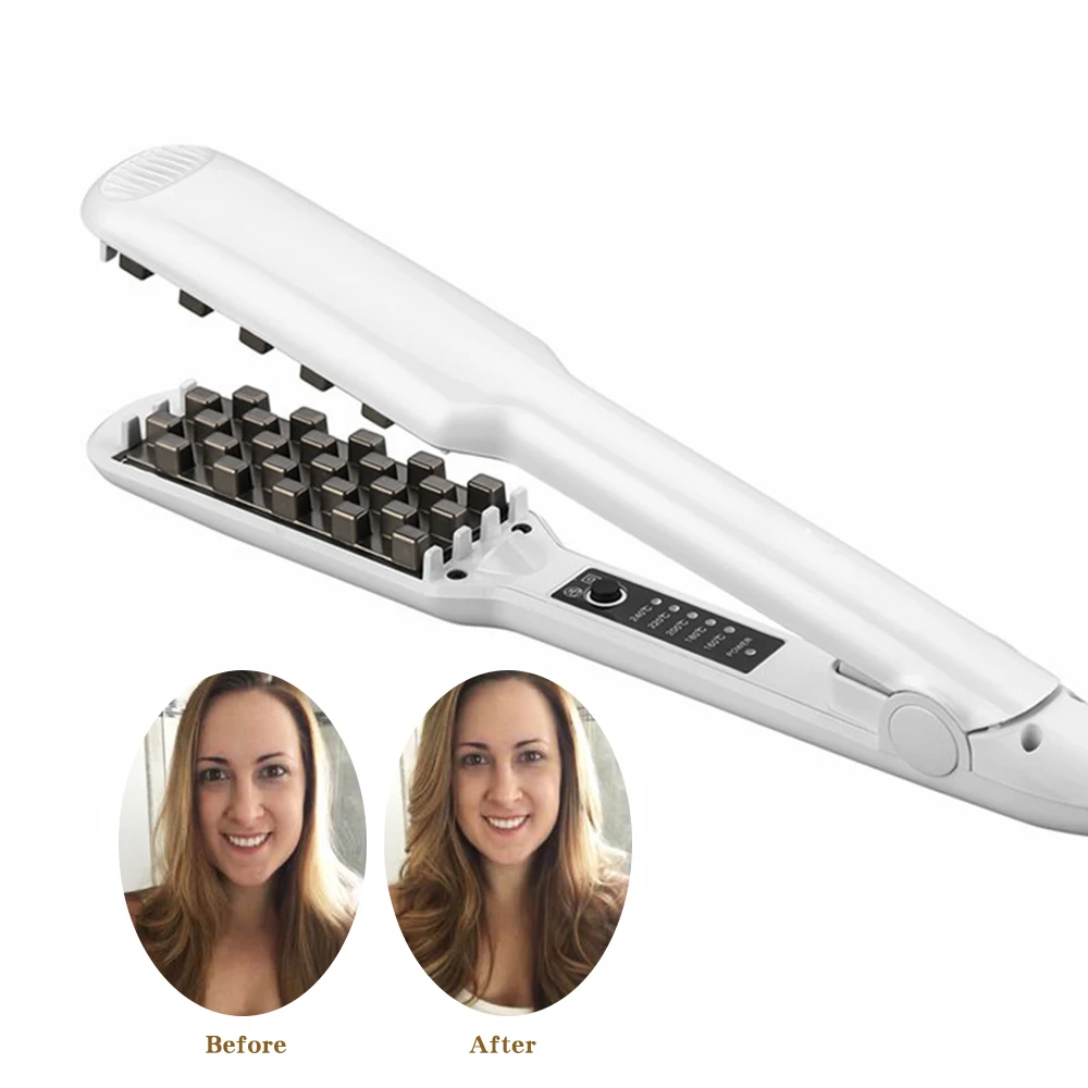 

Ceramic Fluffy Hair Straightener Iron Lattice Heating Plates Wave Iron 3D Styler Crimping Corrugated Fluffy Artifact Salon Tool