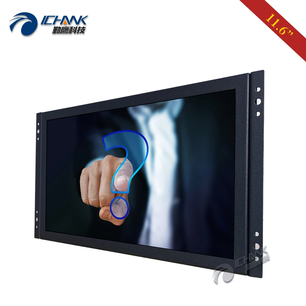 11.6'' 12'' inch Widescreen Open Frame Monitor with 1920x1080 HDMI-in Embedded Driver Free Capacitive Touch Screen, ZK116TC-253D