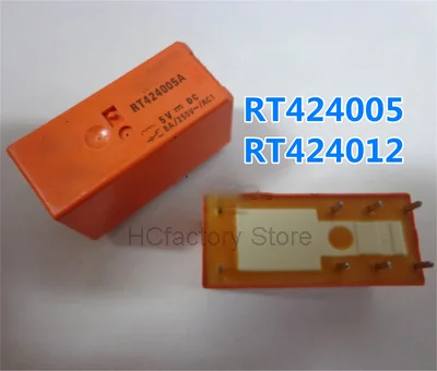 Baru Asli 1 Buah/Lot Relay RT424005 RT424012 RT424024 RT424048 8A 8PIN Grosir Daftar Distribusi Satu Atap