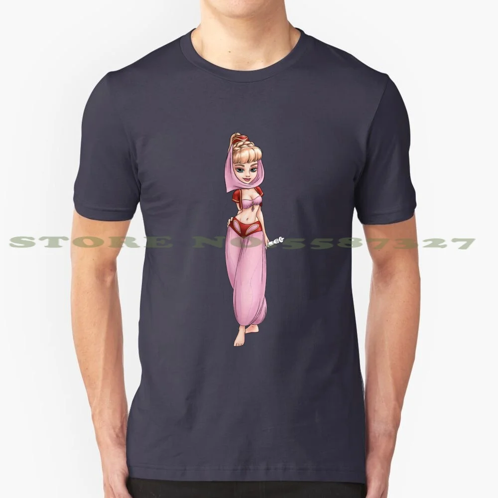 Jeannie 100% Cotton T-Shirt Jeannie Genie Barbara Eden Pin Up Girl Cute Sexy Tv