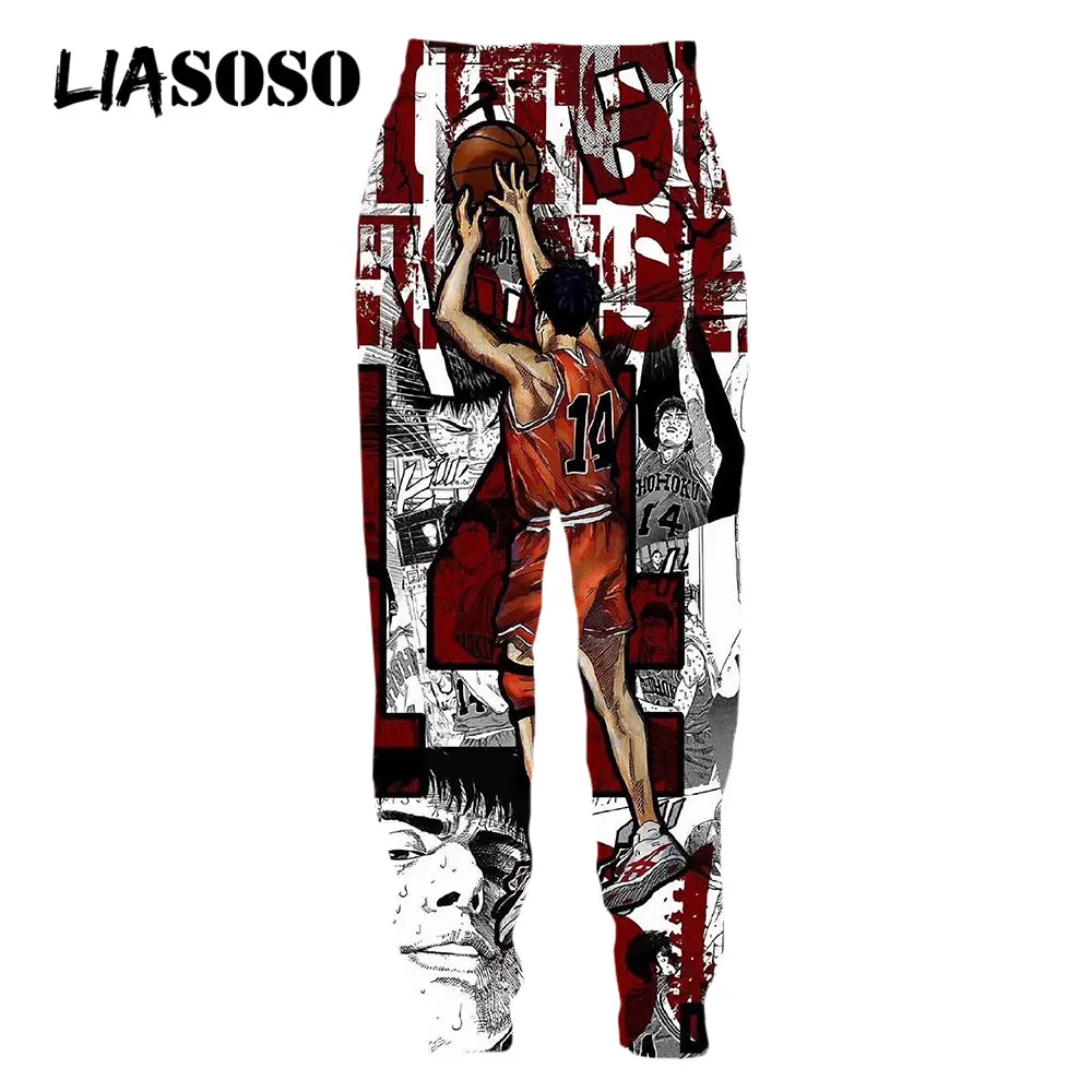 

LIASOSO 3D Print Japanese Anime Slam Dunk Sweatpants Basketball Men's Women Sweat Pants Jogging Casual Hip Pop Fitness Pants