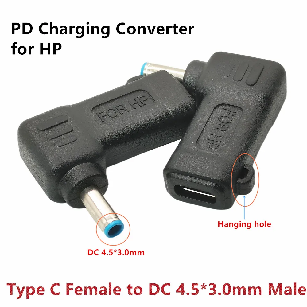 C 타입 USB-C 암 입력 DC 전원 PD 충전 케이블 어댑터, HP 노트북 HP 스트림 11 13 14 18-20V, 4.5x3.0mm