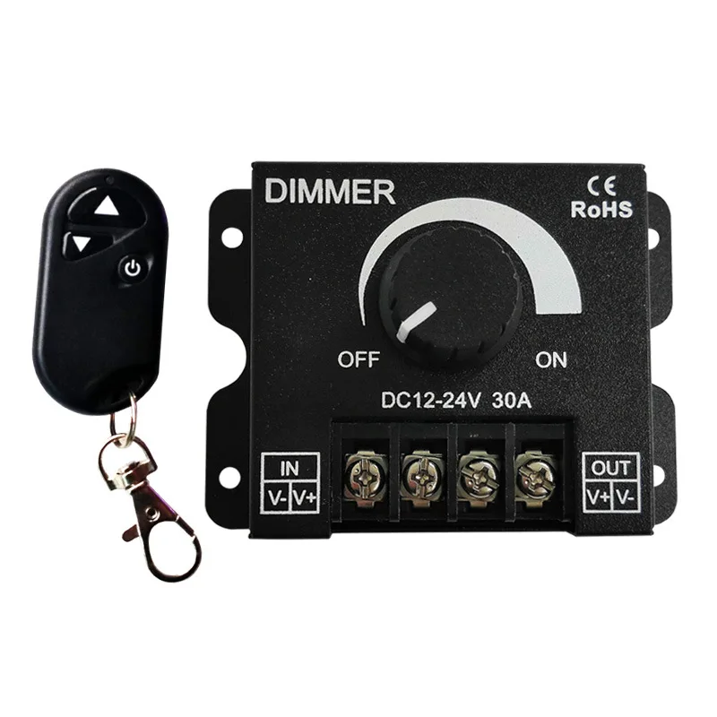 RF LED Stufenlose Dimmer Schalter DC 5V 12V 24V 30A 90A fernbedienung Einzelne Farbe LED Streifen licht Helligkeit Einstellung Controller