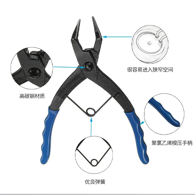 Free Ship! Snap Ring Pliers Circlip Plier Crimp Tool Internal External Ring Remover Retaining Repair Tool 90 Degree Bent Needle