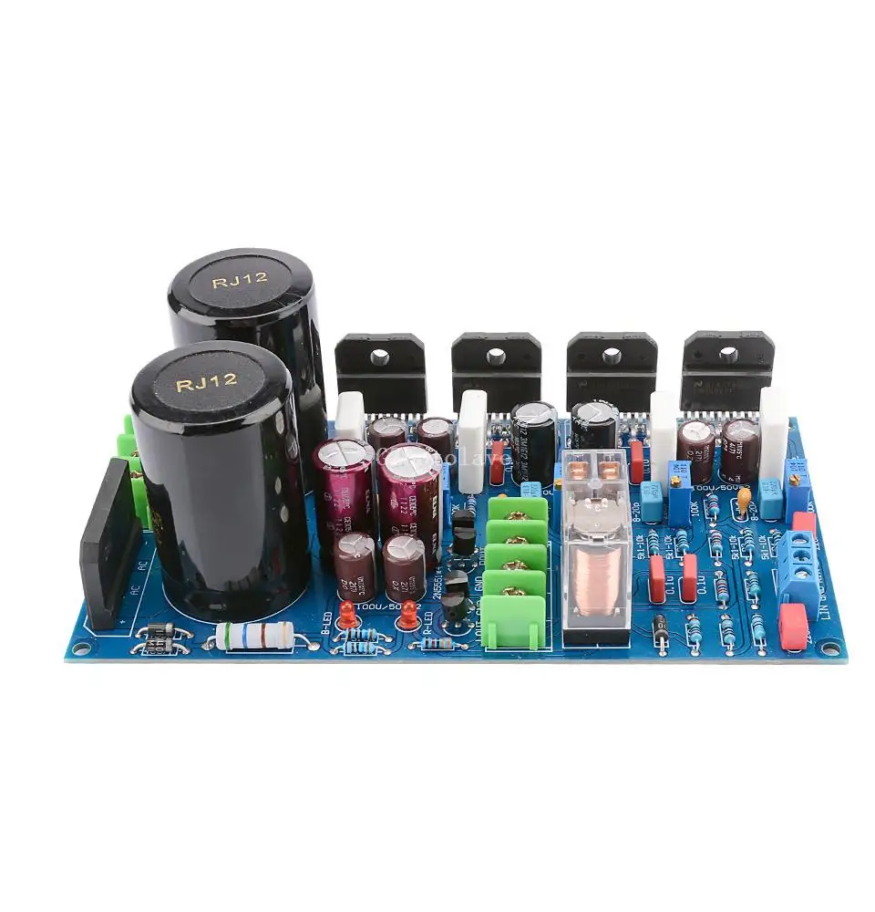 Finito LM3886 doppia uscita parallela pura scheda amplificatore di potenza stadio posteriore Home Theater fai da te con circuito di protezione 120W + 120W