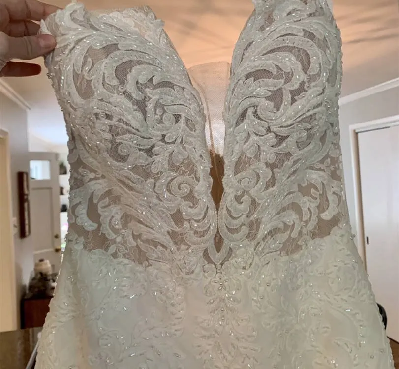 Robe de mariée sirène en Satin, Sexy, sans bretelles, col en v, Appliques en dentelle, Vintage, Simple, sur mesure, nouvelle collection 2021