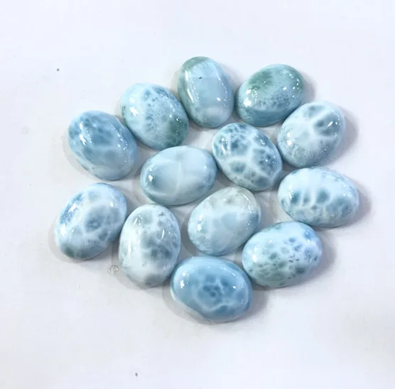 100% Natural Larimar  12*16mm Oval Gem CAB Ring Face Pendant,2pc/lot semi precious stone cabochon beads pendant