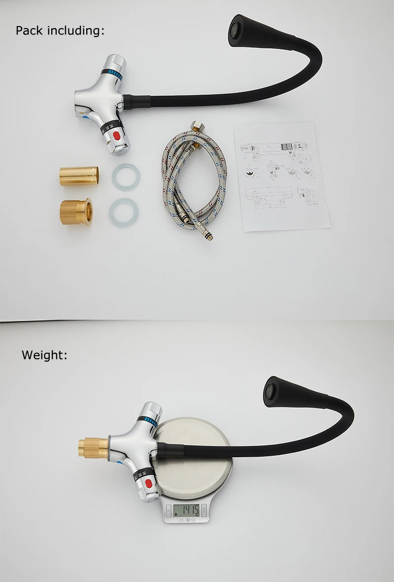 High Quality Brass Chrome Finish Kitchen Thermostatic Faucet,Constant Temperature Mixer Kitchen Faucet,The Mixer Basin Faucet