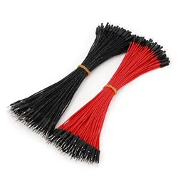 200Pcs Red Black 1Pin 20cm Dupont Wire 26AWG Cable Connector for Arduino DIY