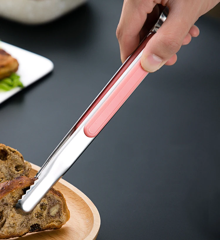 Korean BBQ Tongs Stainless Steel Food Tongs Barbecue Grill Meat Tongs Salad Bread Toast Clip Ice Tongs Kitchen Cooking Utensils