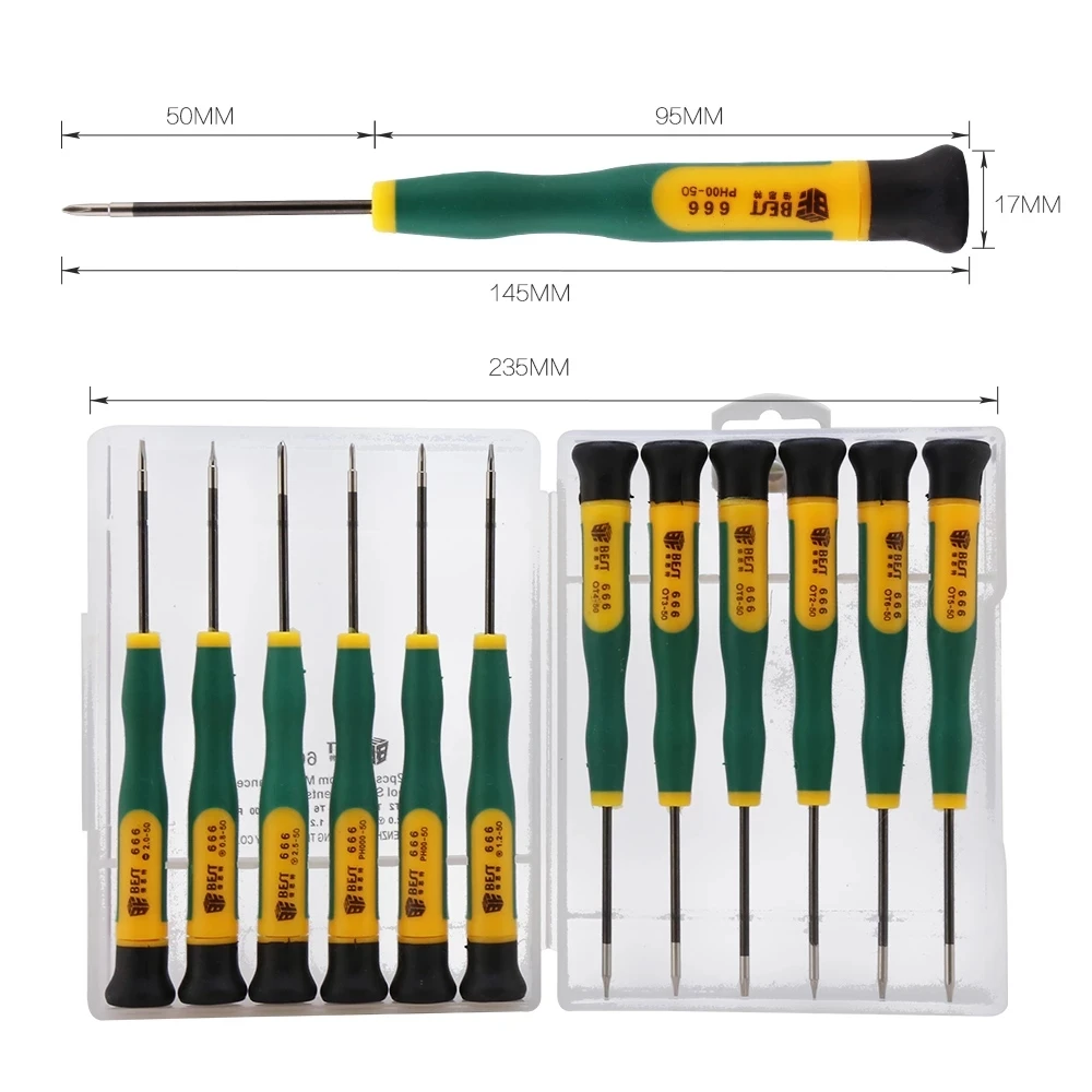 BST-666 Precision 12 in 1 Screwdriver Set Mobile Phone PC Tablet Disassemble Repair Kit Phillips Torx Screw Drivers