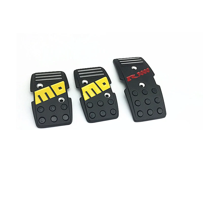 3Pcs Black Racing Non-Slip Metal Manual Car Brake Clutch Accelerate Pedals Car Accessories