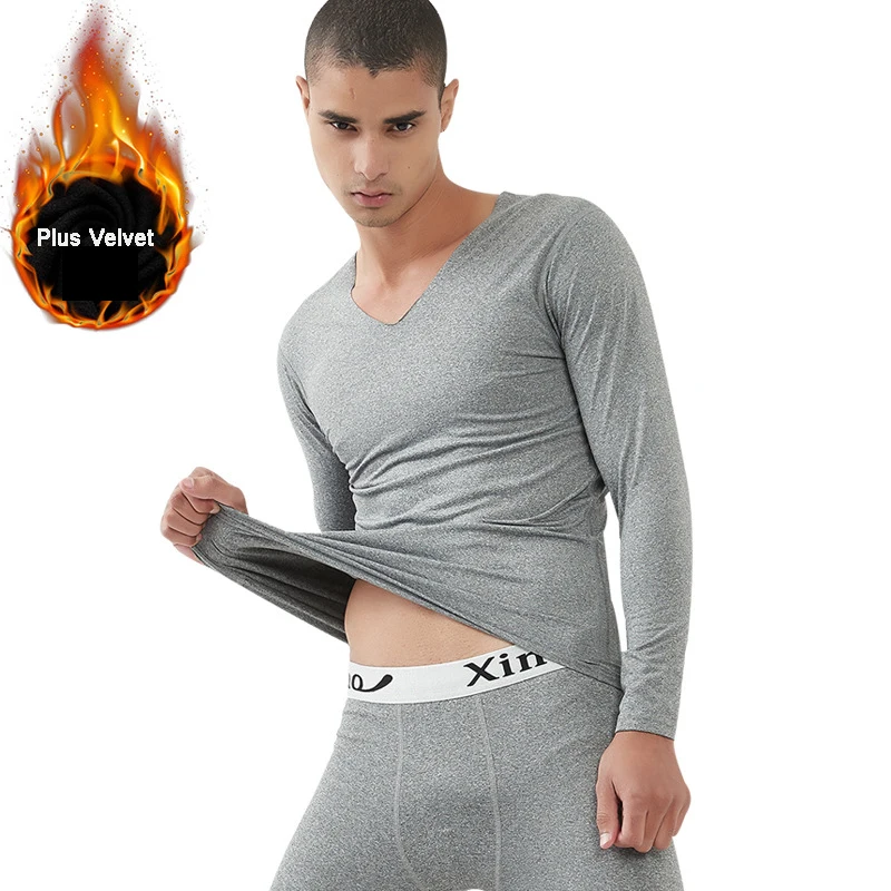 

Fanceey Winter Thermal Underwear Men Long Johns Keep Warm Thermal Clothing for Men Thermo Underwear Plus Velvet Size L-XXXL