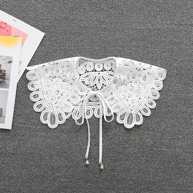 Women Lace Fake Collar Blouse Cloud Shoulder Doll Collar Detachable Shirt Collar Blouse Top Collars For Women Dropshipping