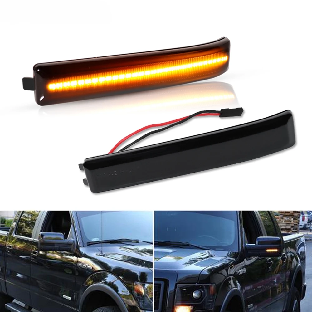 

Dynamic Sequential Side LED Mirror Blinker Light For Ford F150 F-150 2009-2014 SVT Raptor 2010-2014 Turn Signal Indicator Lamp