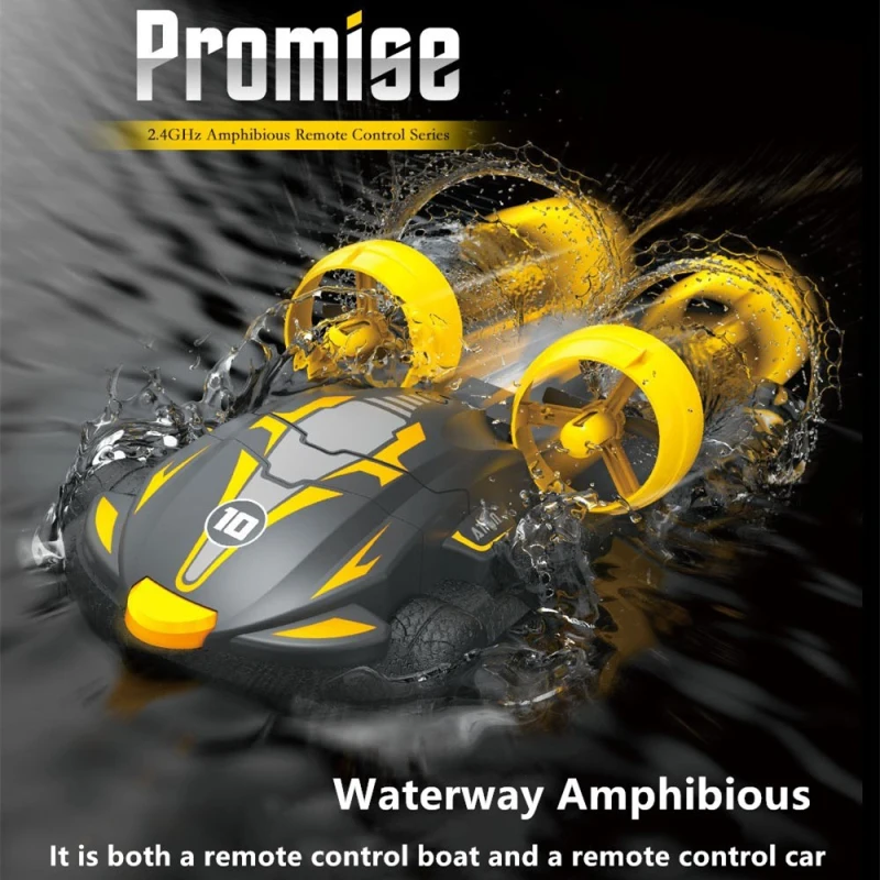 Amfibia RC Dwa w Jednym Zdalnie Sterowany Hovercraft Motorowiec Szybki Samochód Driftowy 2.4G 15min Zdalnie Sterowane Elektryczne Zabawki dla Dzieci