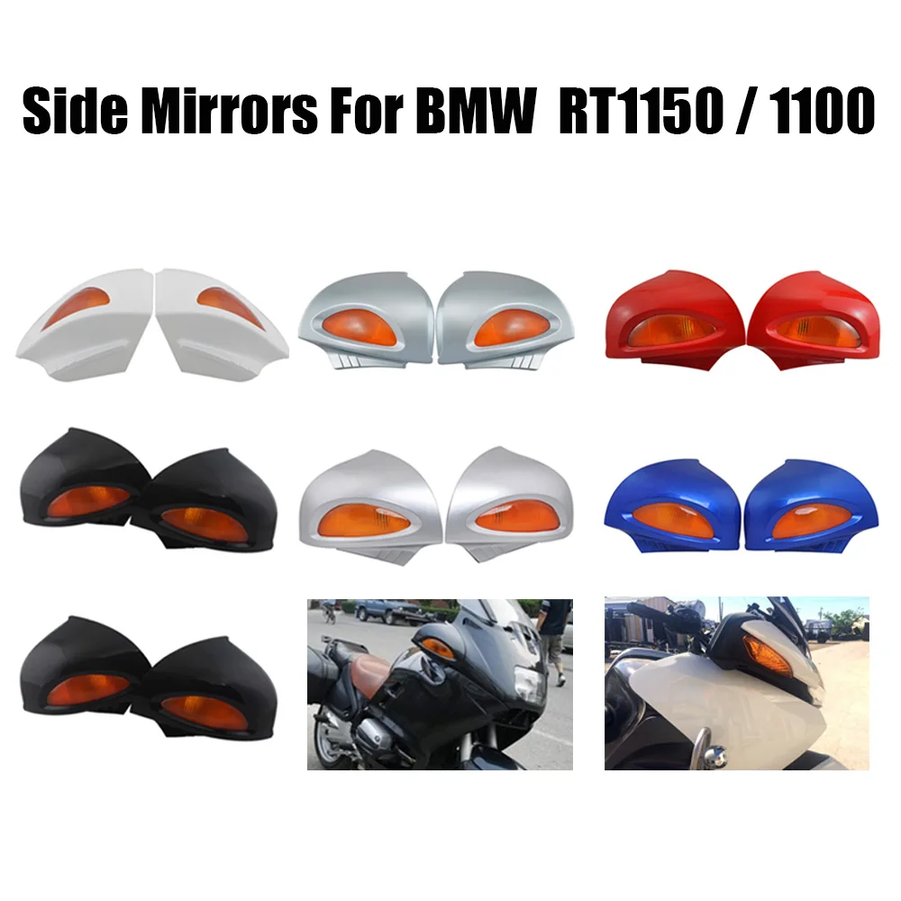 

Motorcycle Accessory Rear View Mirrors with Turn Signal Light Rearview For BMW R1100RT R1150RT R1100RTP R850RT Side Mirrors