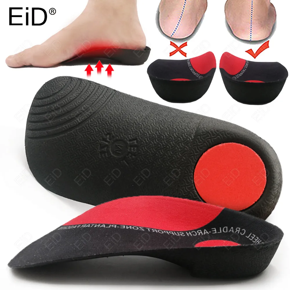 

EiD 3/4 Orthotic High Arch Support Flat Feet Insoles EVA Pad 3D Arch Support Flat Feet For Women Men orthopedic Foot pain Unisex