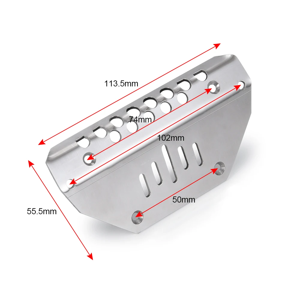 AXSPEED Metal Front Bumper Anti-collision Chassis Armor Protector Plate for TRX-4 TRX4 G500 1/10 RC Crawler Car Model Parts