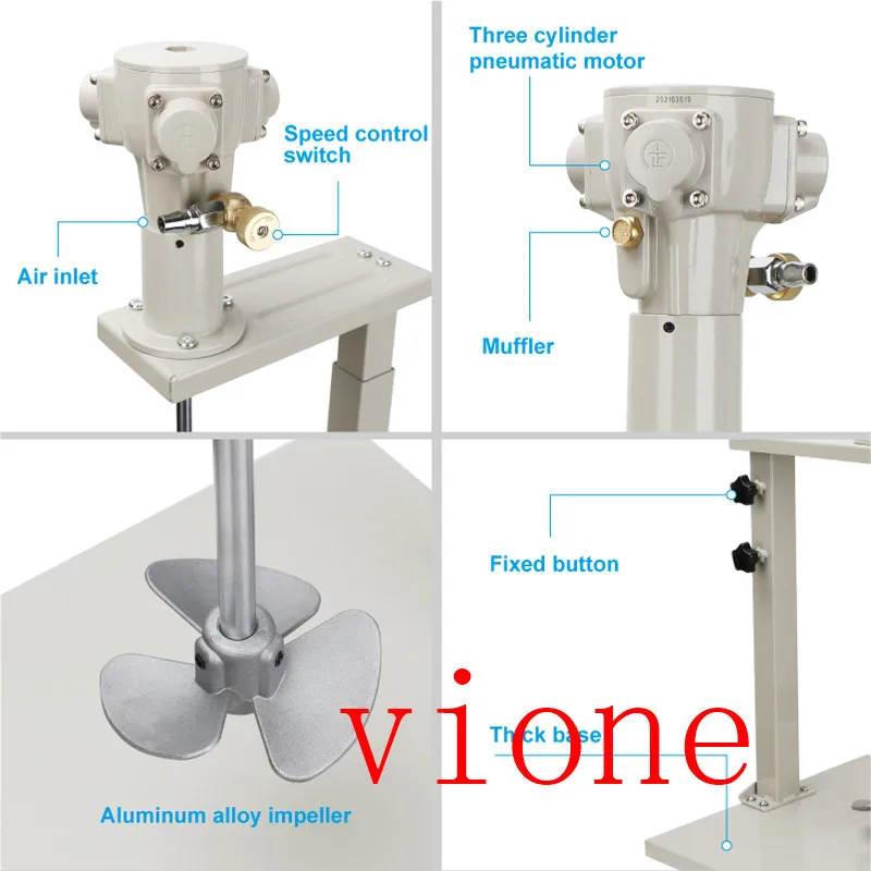 Imagem -03 - Mão Manual Levantamento Misturador Pneumático Agitador Máquina de Mistura Agitador de ar Air Blender 20l Capacidade Galões