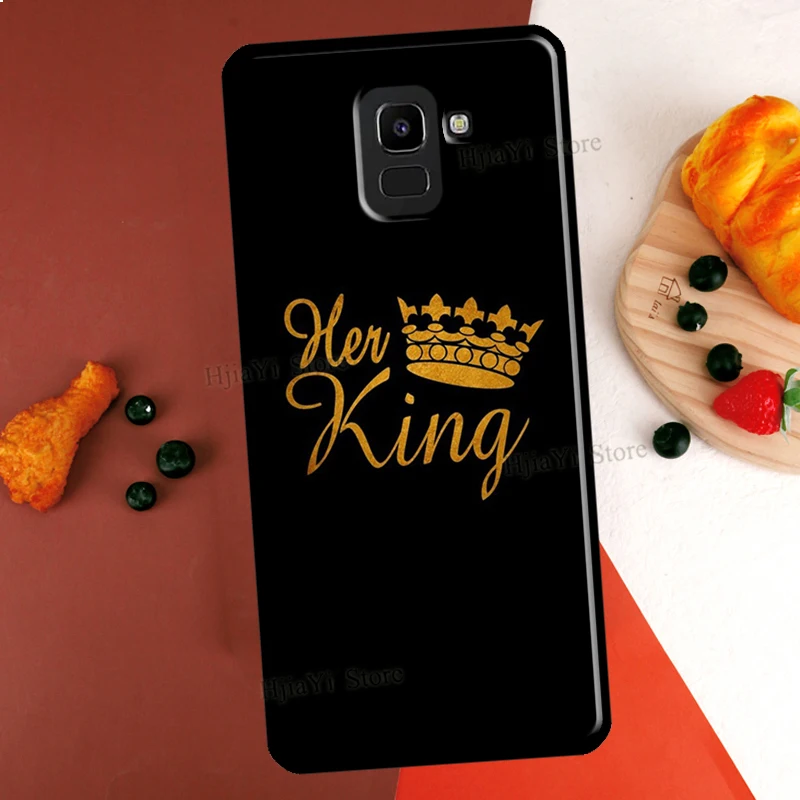 King Queen Couple Lovers Cover For Samsung J1 A3 A5 2016 J3 J7 J5 2017 J4 J6 Plus A6 A8 J8 A7 A9 2018 Case Bumper