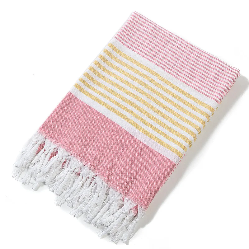 

Drop Shipping Cotton Turkish Beach Towel Women With Tassels Shawls Sauna Gym Tippet Absorbent Sandy Floor Mat Bath Towels