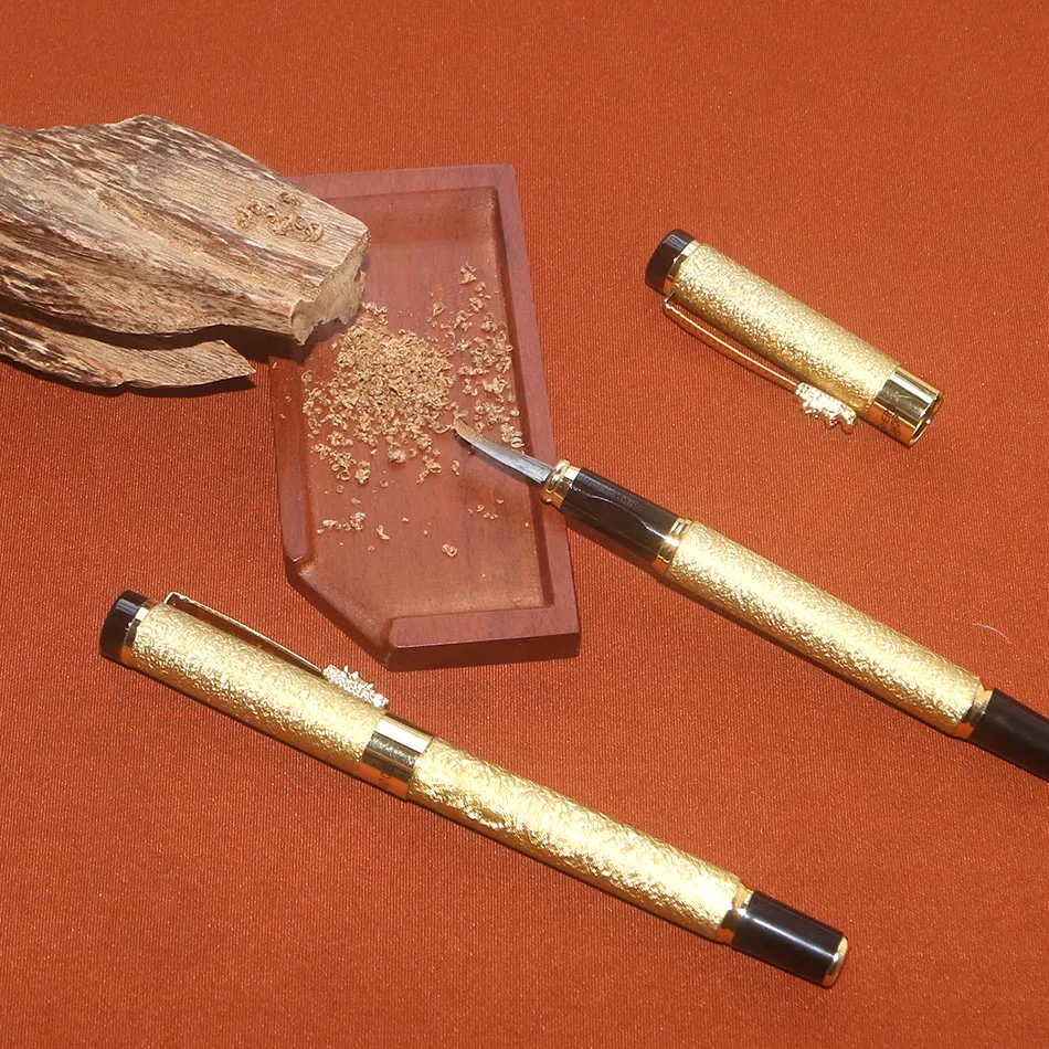 Handmade Agarwood Hook Knife And Wooden Tray oudh Tool scraper shave  pen shape Gold-plated incense shaving tool