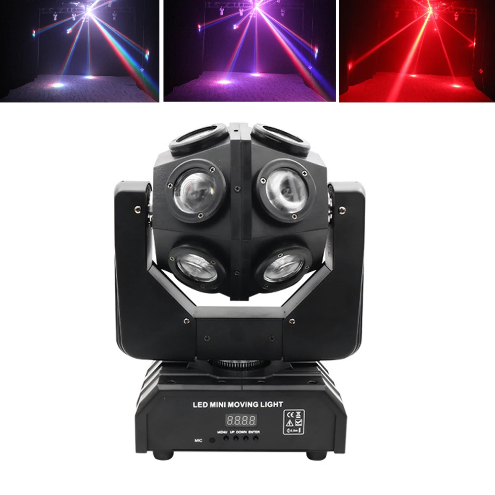 12X10W RGBW 4IN1 LED Beam Light Football Light DMX512 Control Moving head Light Professional DJ Party Show Stage Light Wedding