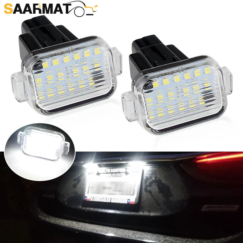 2 Stück fehlerfreie weiße LED-Kennzeichenbeleuchtung für Mazda A/T (Aka Mazda 6) 2014–2020 für Mazda 3 Schrägheck 2014–2018