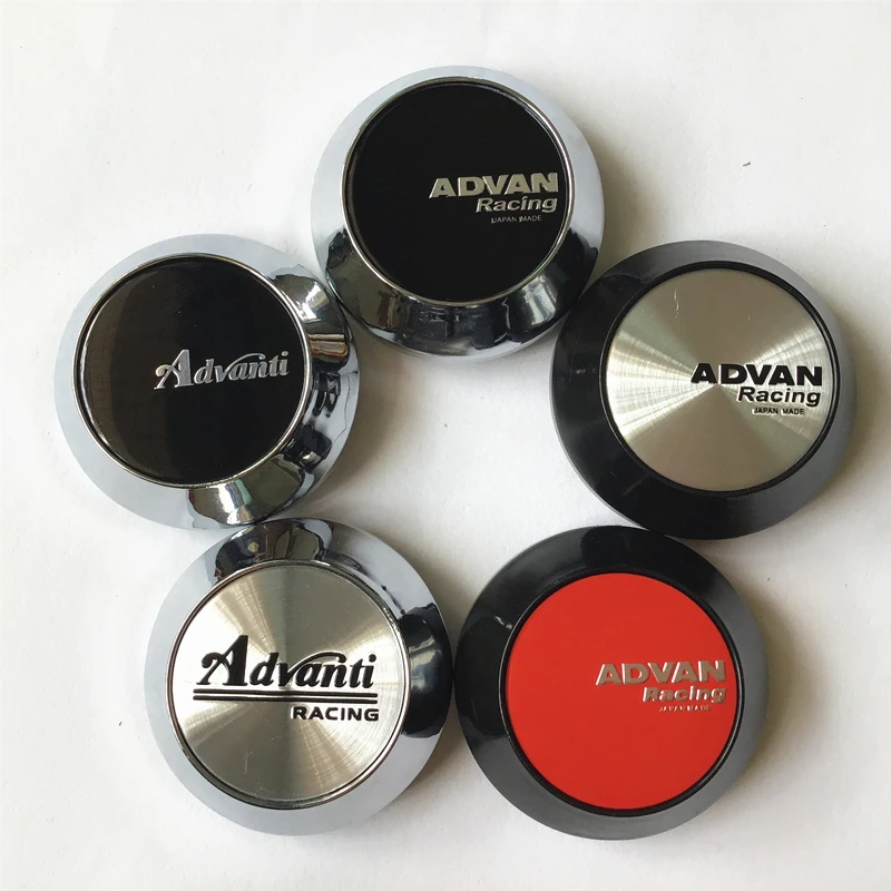 4Pcs 65mm For ADVAN Wheel Center Hub Caps Car Styling Cover 45mm Emblem Badge Logo Auto Rims Cover Accessories