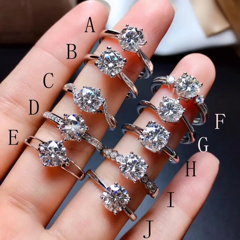 1ct  moissanite rings Welfare, good quality, low price color D VVS1 .GRA and CMA