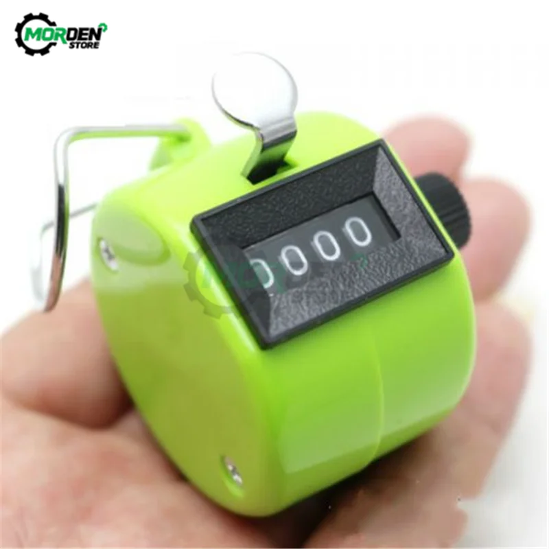 4 Digit Number Plastic Counters Hand Finger Display Manual Counting Tally Clicker Timer Mechanical Counter Soccer Golf Counter