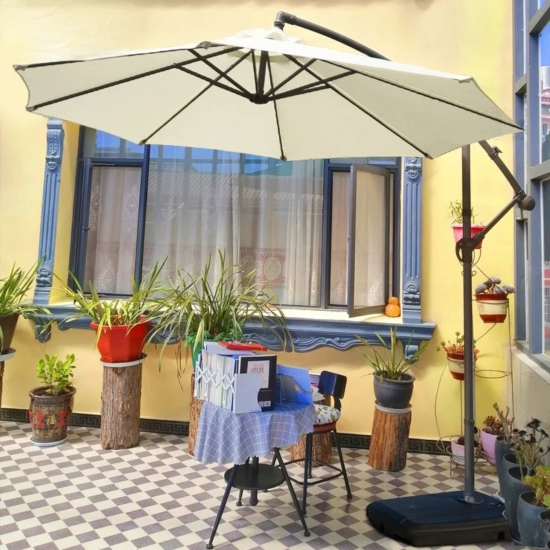 Banana Umbrella Garden Umbrella Sunshade Large Sun Umbrella Advertising Umbrella Outdoor Stall Beach Movable Umbrella