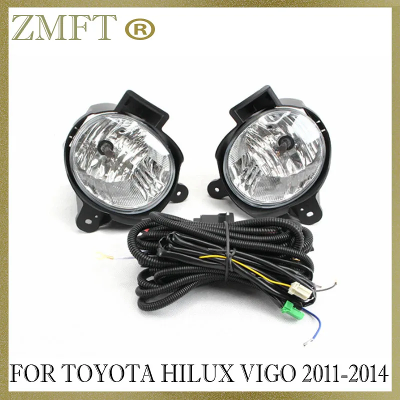 

1Set Car Front Bumper Fog Light Assembly For TOYOTA HILUX VIGO 2011 2012 2013 2014 Halogen Bulb With Wiring