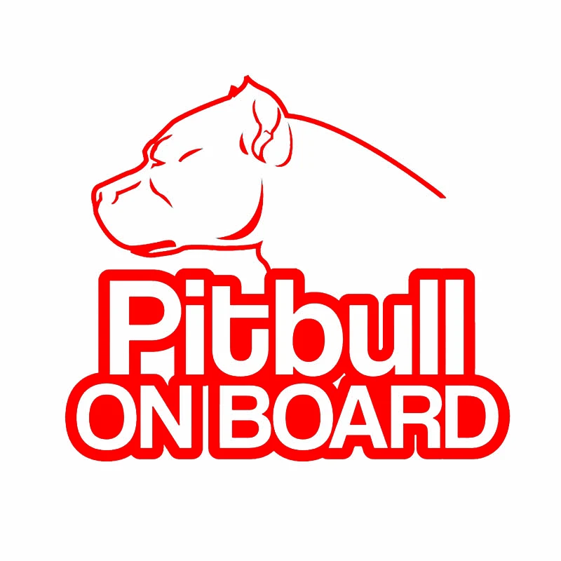 Funny Pitbull on Board Dog Car Sticker Automobiles Motorcycles Exterior Accssories Vinyl Decals for BMW VW Audi Gti Skoda