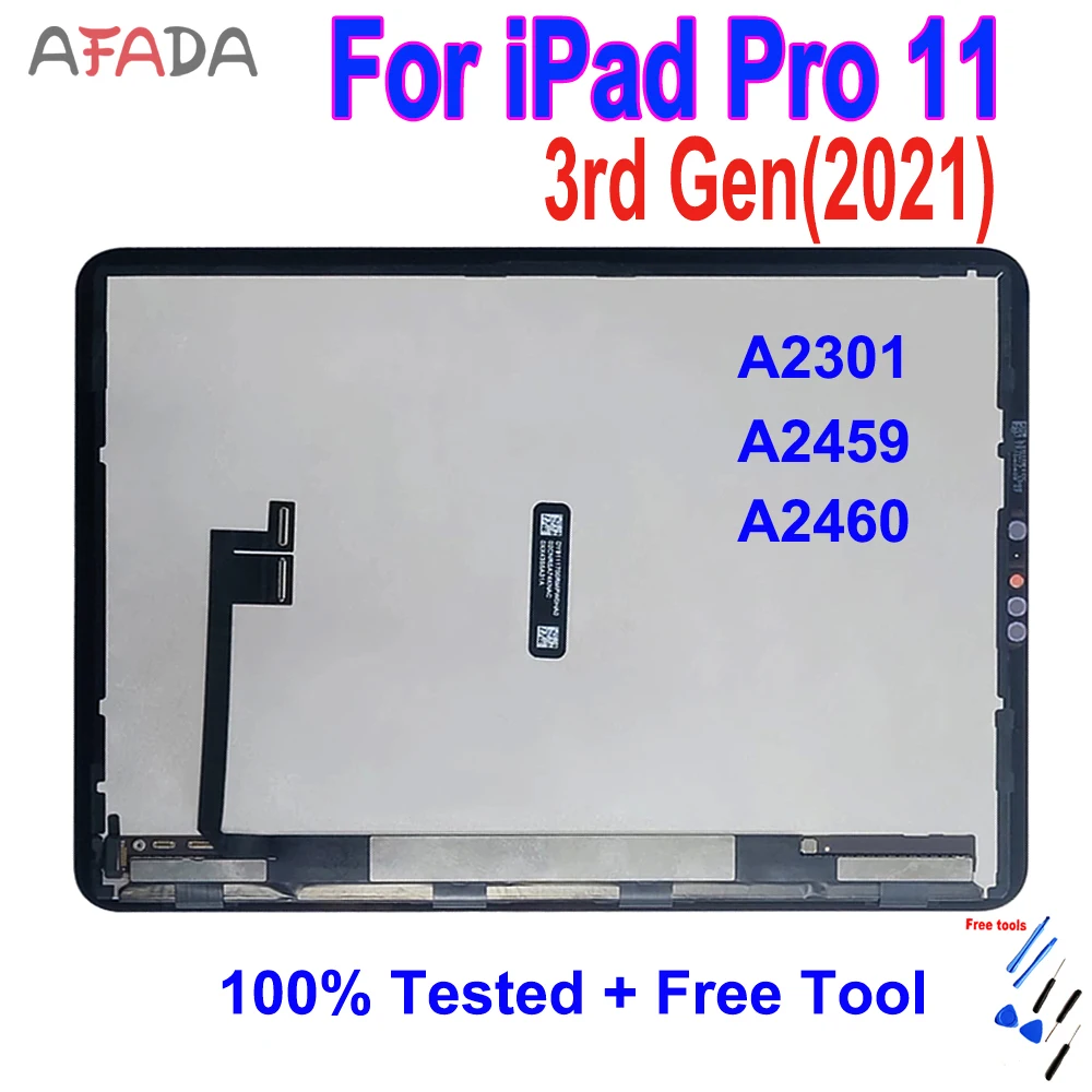 Original Display For iPad Pro 11 3rd Gen LCD A2301 A2459 A2460 LCD Touch Screen Glass Assembly For iPad Pro11 3rd Gen LCD 2021