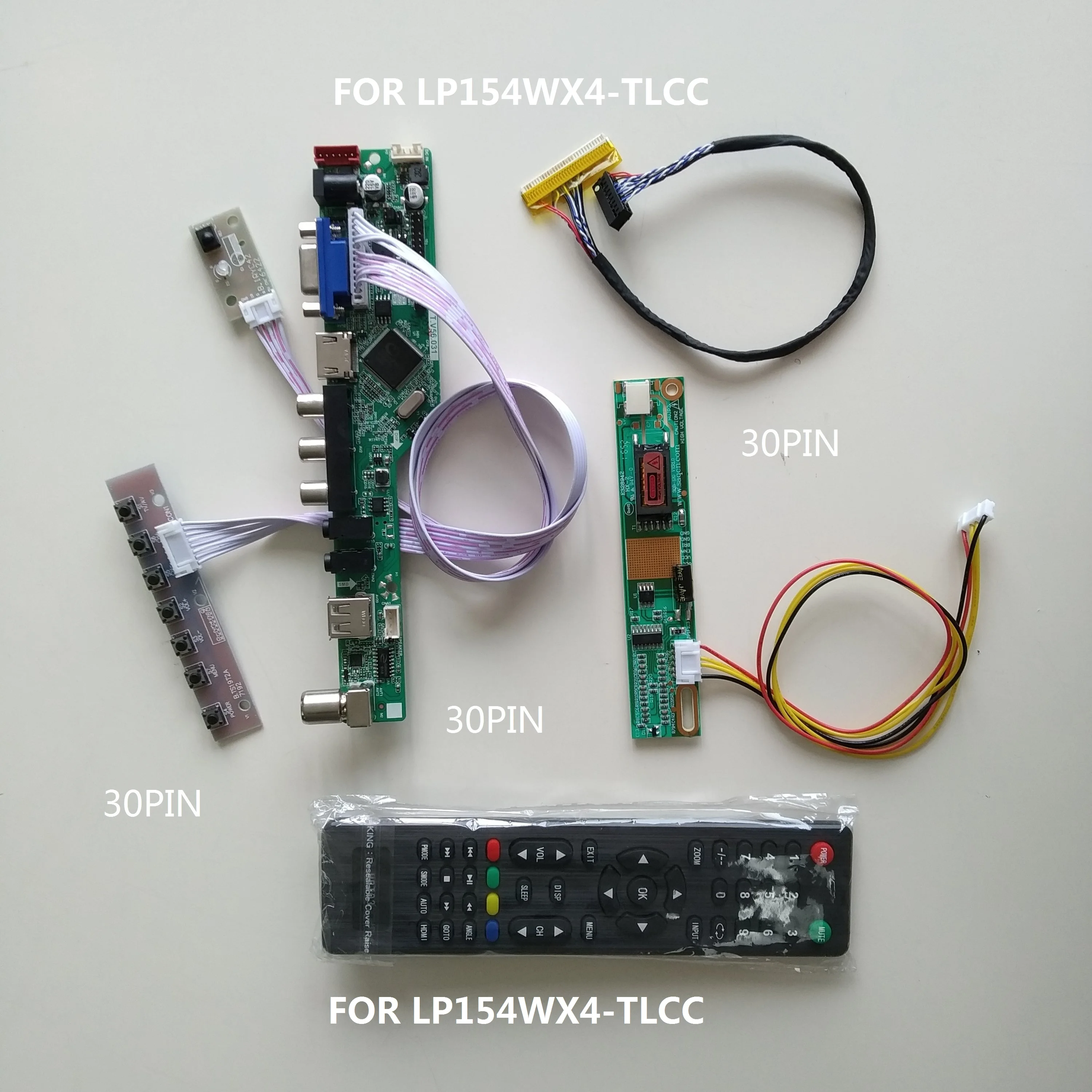 عدة ل LP154WX4-TLB5/TLB4/TLB2/TLB1/TLAB/TLAA 1280X800 15.4 "LCD شاشة LED التلفزيون AV VGA USB HD-MI لوحة تحكم بطاقة السائق