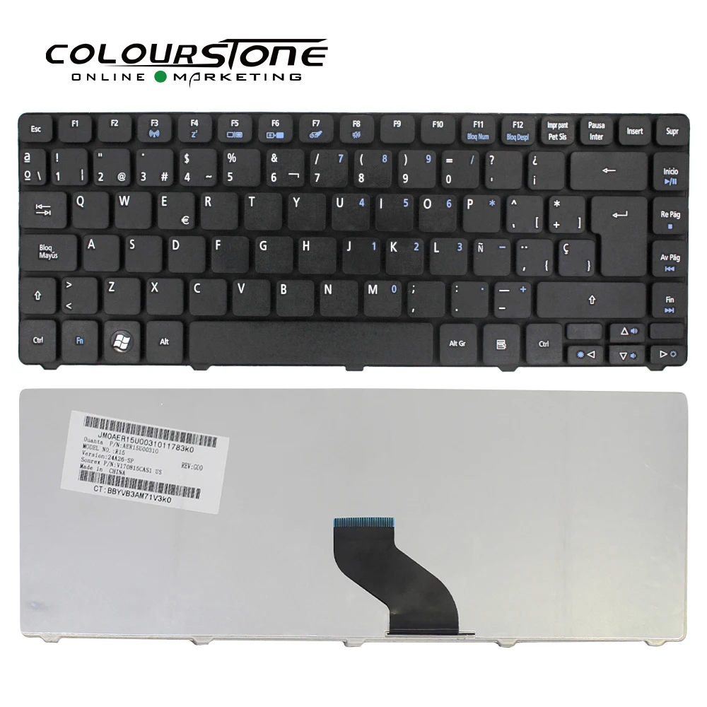 Испанская клавиатура для Acer Aspire 3810 3810T 4735 4735G 4735Z 4736 4736G 4741G 4745 4750 4750G 4750Z 4739 4733 4738 4810 4820T