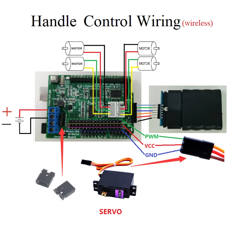Bluetooth WiFi Handle Robot Tank Car Arm Gripper Controller Kit for Arduino Motor Servo Driver Shield Board with PS2 DIY
