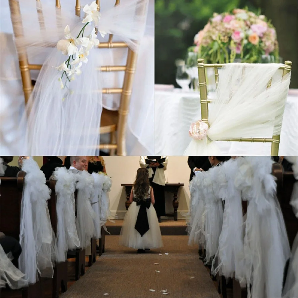 Wedding Decoration 30CM 25 Yards Tulle Roll Fabric White Organza Tulle Roll Spool for Tutu Dress Birthday Party Supplies